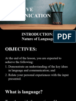 Lesson 1 - Nature of Language