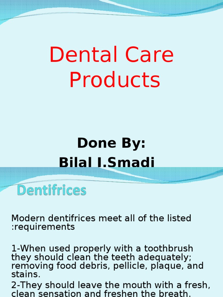 Dental Products PDF Toothbrush Mouth