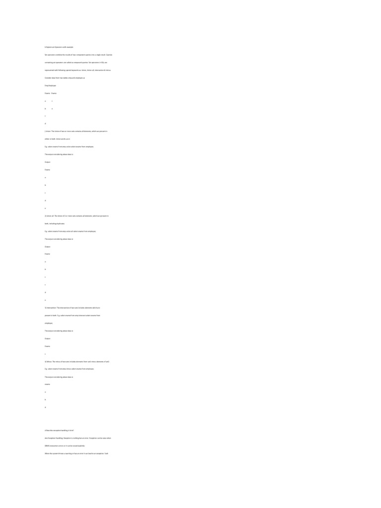 Explain Set Operators In Postgresql