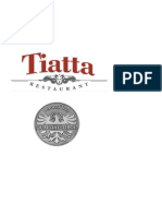 Speisekarte Restaurant Tiatta