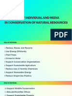 Role of Individual and Media in Conservation of Natural Resources
