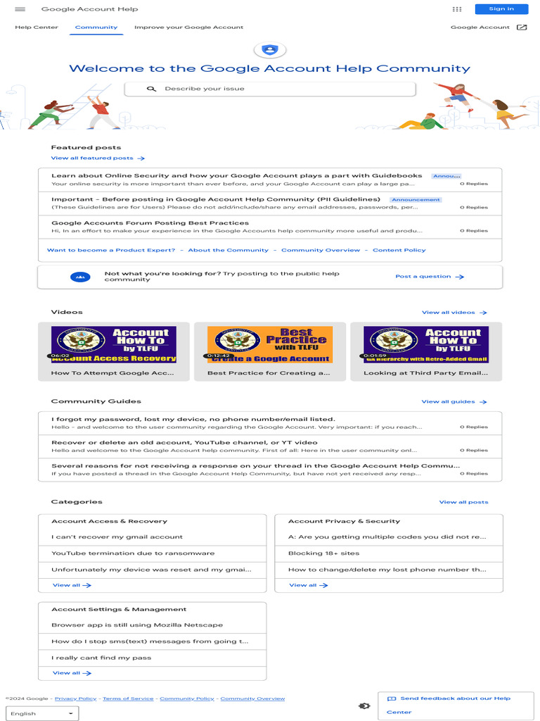 GOOGLE ACCOUNT FOR COMMUNITY GROUP visual data 2