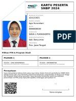 Kartu Peserta SNBP 2024: 424121821 Agis Nurwidiani 0066858030 SMKN 1 Purwokerto Kab. Banyumas Prov. Jawa Tengah