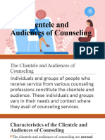 The Clientele and Audiences of Counseling