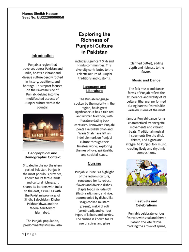 Exploring The Richness of Punjabi Culture in Pakistan | PDF | Social ...