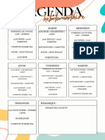 Document A4 Agenda Hebdomadaire Simple Orange Et Blanc