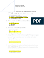 Group 3 CVP Analysis Answer Key