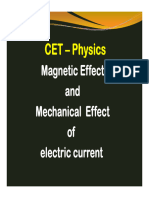 Magnetic and Mechanic Effect of Electric Current