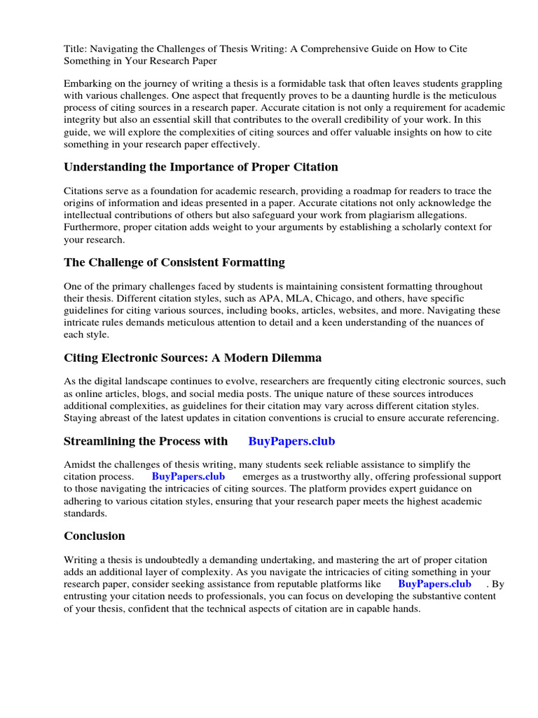 How To Cite Something In Your Research Paper PDF Citation Apa Style