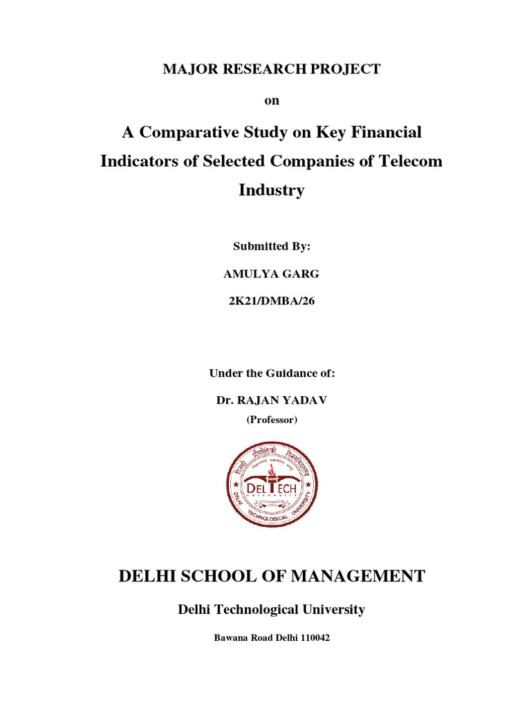 Amulya Garg Dmba | PDF | Telephone | Computer Network