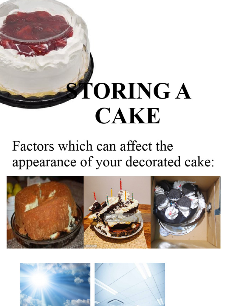 Storing a Cake PDF Cakes Icing (Food)