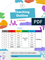 Teaching Outline: 1-5 April 2024