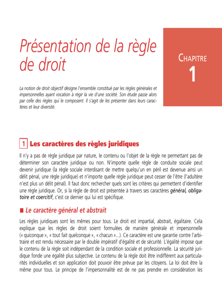 Caractéristiques de la règle de droit | PDF | Loi | Justice