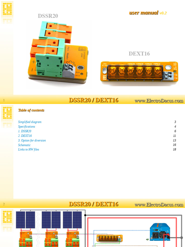 Electrodacus DSSR20 | PDF | Thermostat | Diode