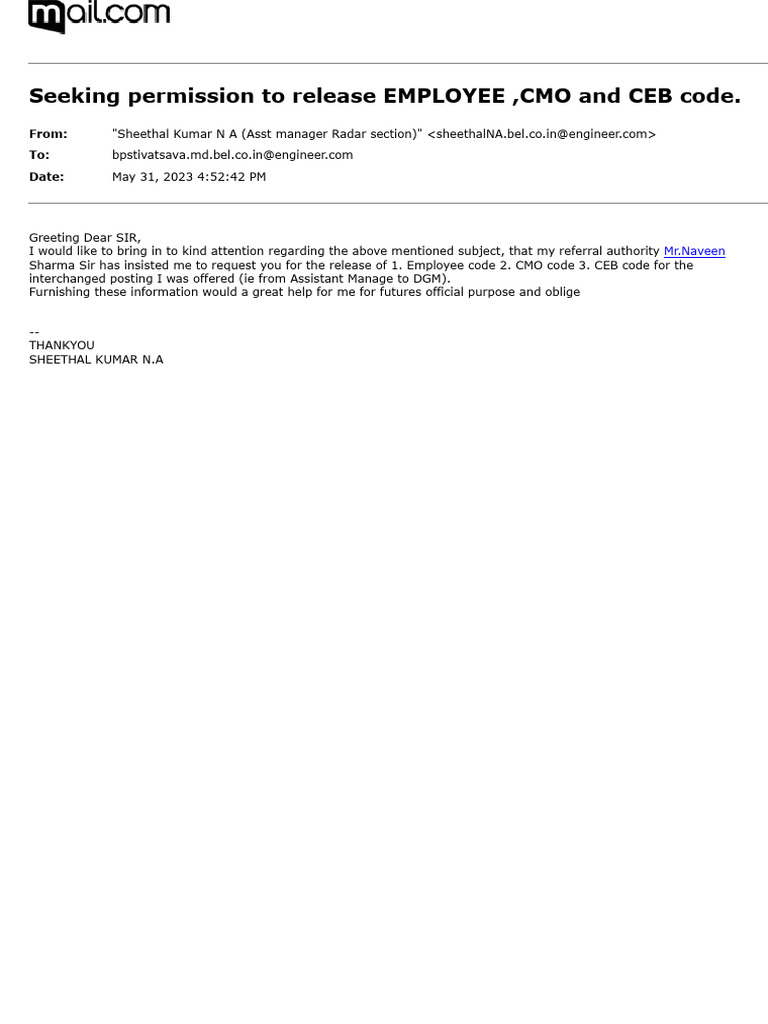 Request for Code Release Approval | PDF