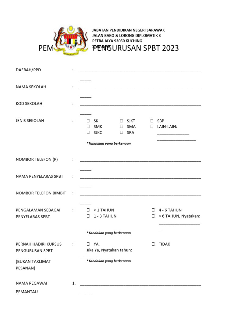 Instrumen SPBT | PDF
