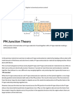 PN Junction Theory For Semiconductor Diodes