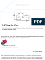 Full Wave Rectifier and Bridge Rectifier Theory