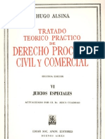 ALSINA, Hugo. Derecho Procesal Civil y Comercial - Tomo VI
