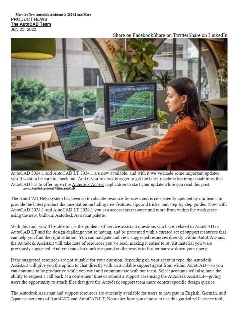 Meet New Autodesk Assistance | PDF | Auto Cad | Autodesk