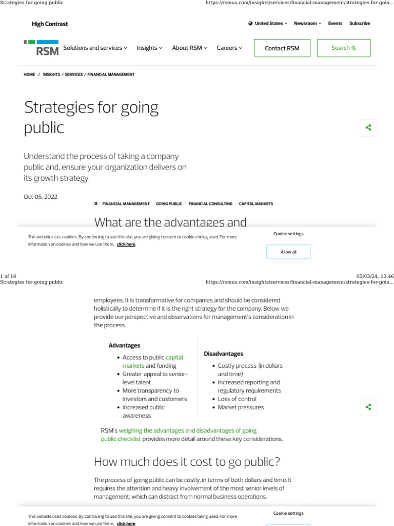 Going Public: Pros and Cons Explained | PDF | Mergers And Acquisitions ...