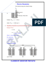 Electrochemistry 12 Formula Sheet