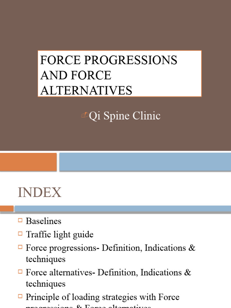 Force Progressions and Alternatives Guide | PDF | Anatomical Terms Of ...