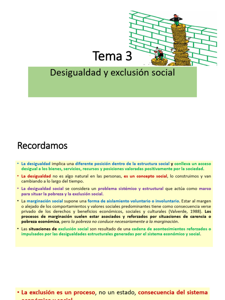 Desigualdad y Exclusión Social: Análisis | PDF | Pobreza | Pobreza e ...