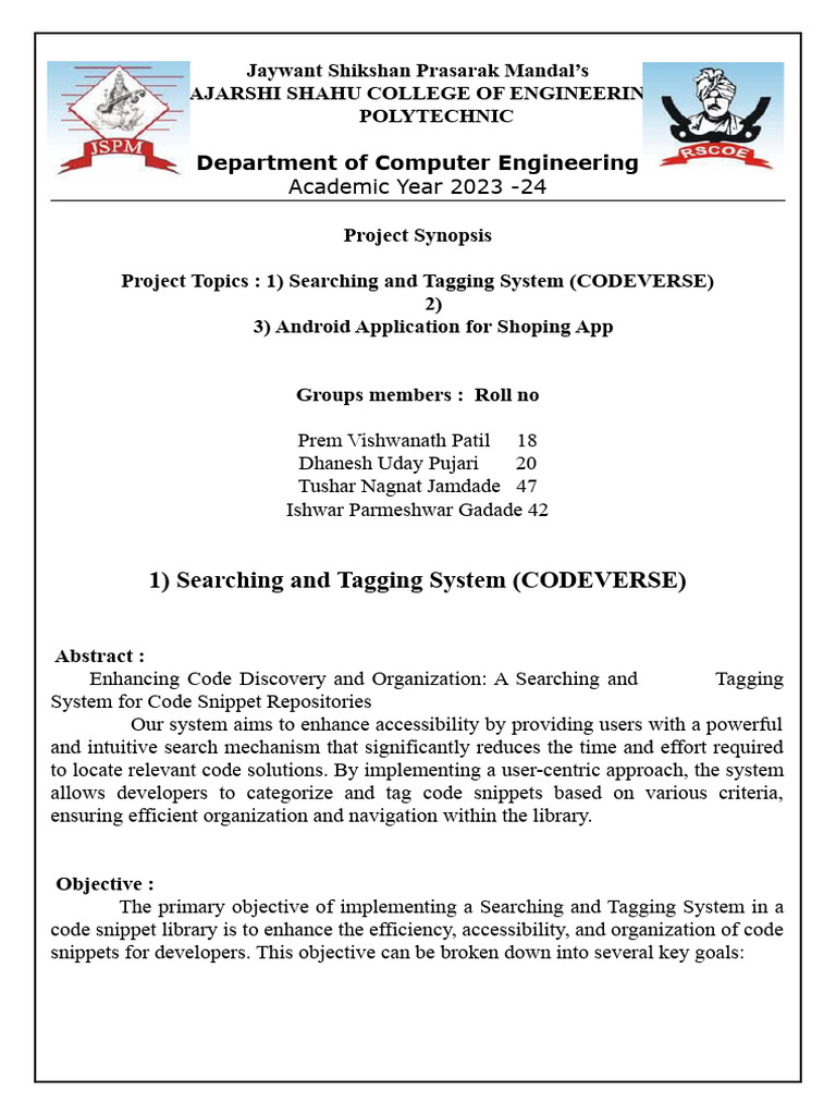 Codeverse: Efficient Code Tagging System | PDF | Application Software ...