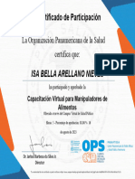 Certificado Del Curso Manipulacion ISABELLA