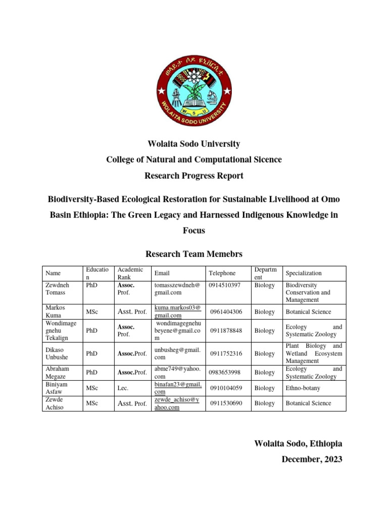 Final Progress Report | PDF | Leopard | Biodiversity