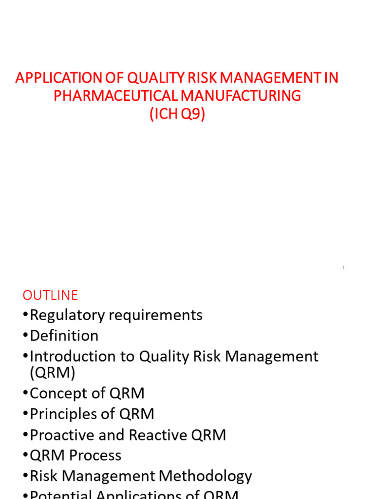 Quality Risk Management in Pharma | PDF | Risk | Risk Management