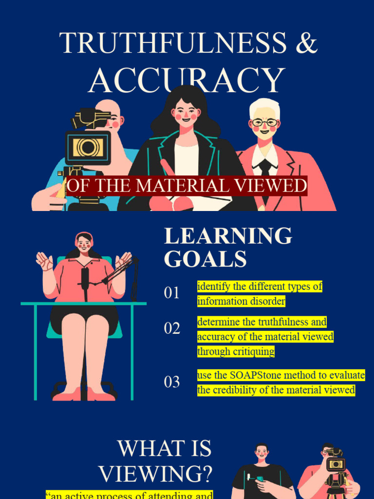 1 - Truthfulness & Accuracy | PDF | Human Communication | Mass Media