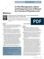 Antenatal Vulvar Pain Management, Labour Management, and Postpartum Care Ofwomen With Vulvodynia: A Survey of Physicians and Midwives