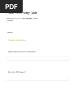 Quiz 6 - Plane Geometry