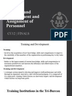 CU12 Assignment and Training and Development of Personnel