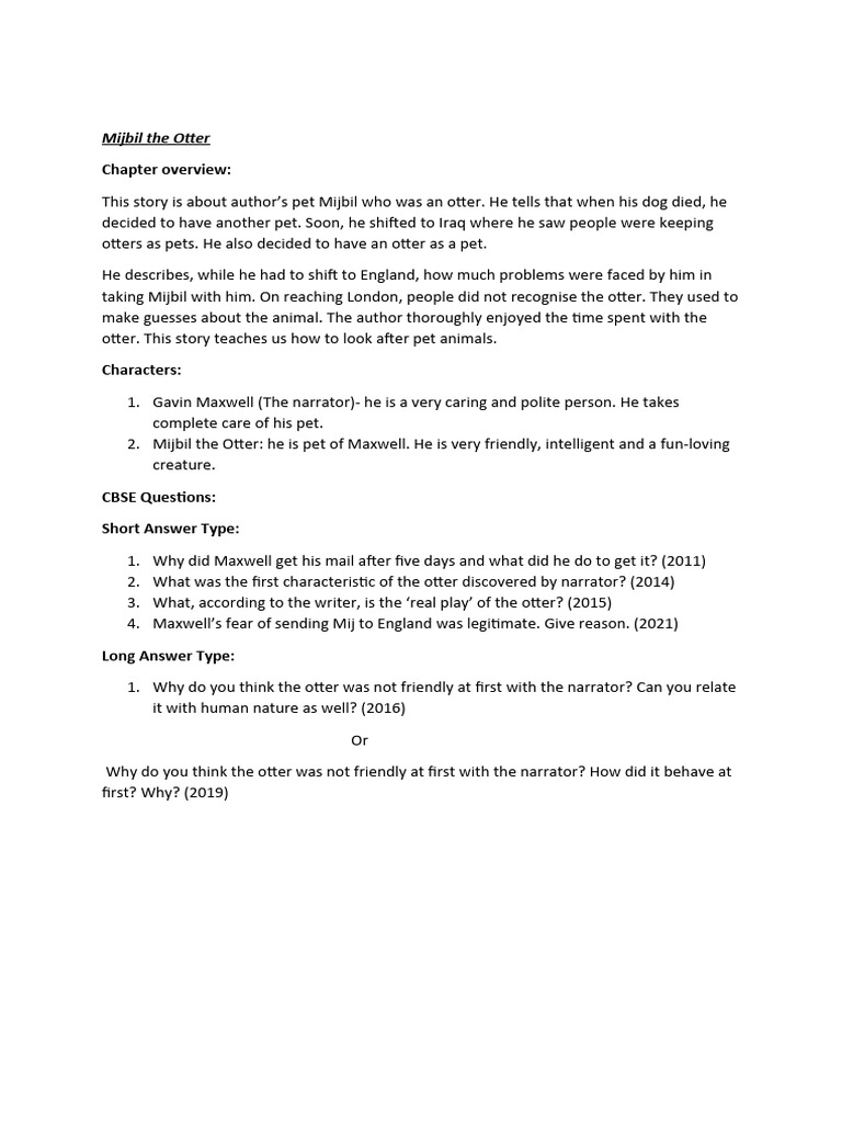 Mijbil The Otter | PDF