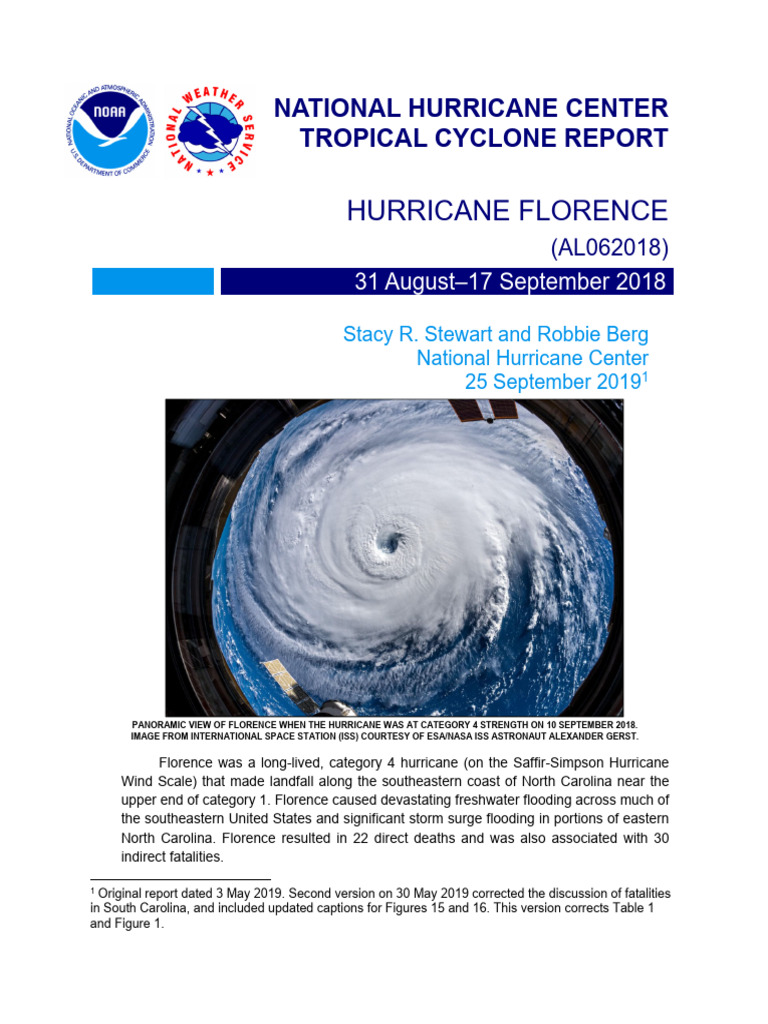 Hurricane Florence: Impact and Path Analysis | PDF | Tropical Cyclones ...