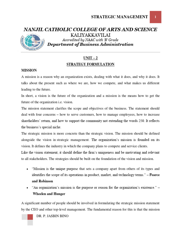 Strategic Management 2 Pdf Strategic Management Swot Analysis