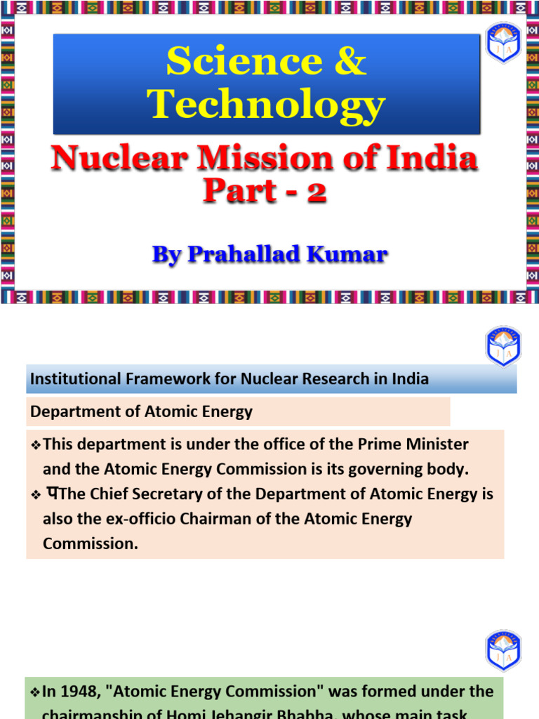 India's Nuclear Energy Mission Overview | PDF | Nuclear Reactor ...