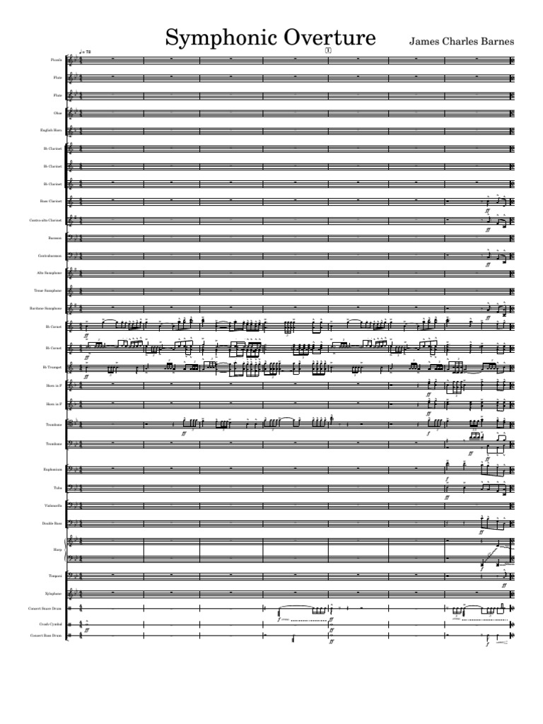 Symphonic Overture Pdf Clarinet Saxophone
