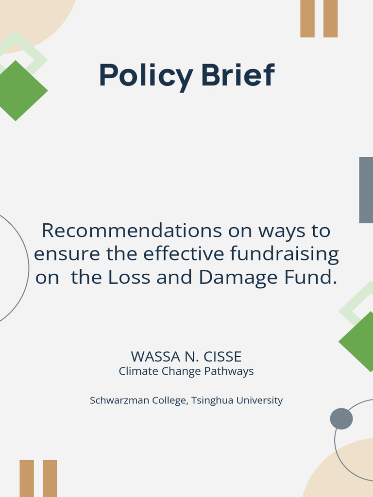Fundraising Strategies for Loss and Damage Fund | PDF | United Nations ...