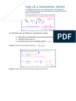 Sum To Infinity of A Geometric Series