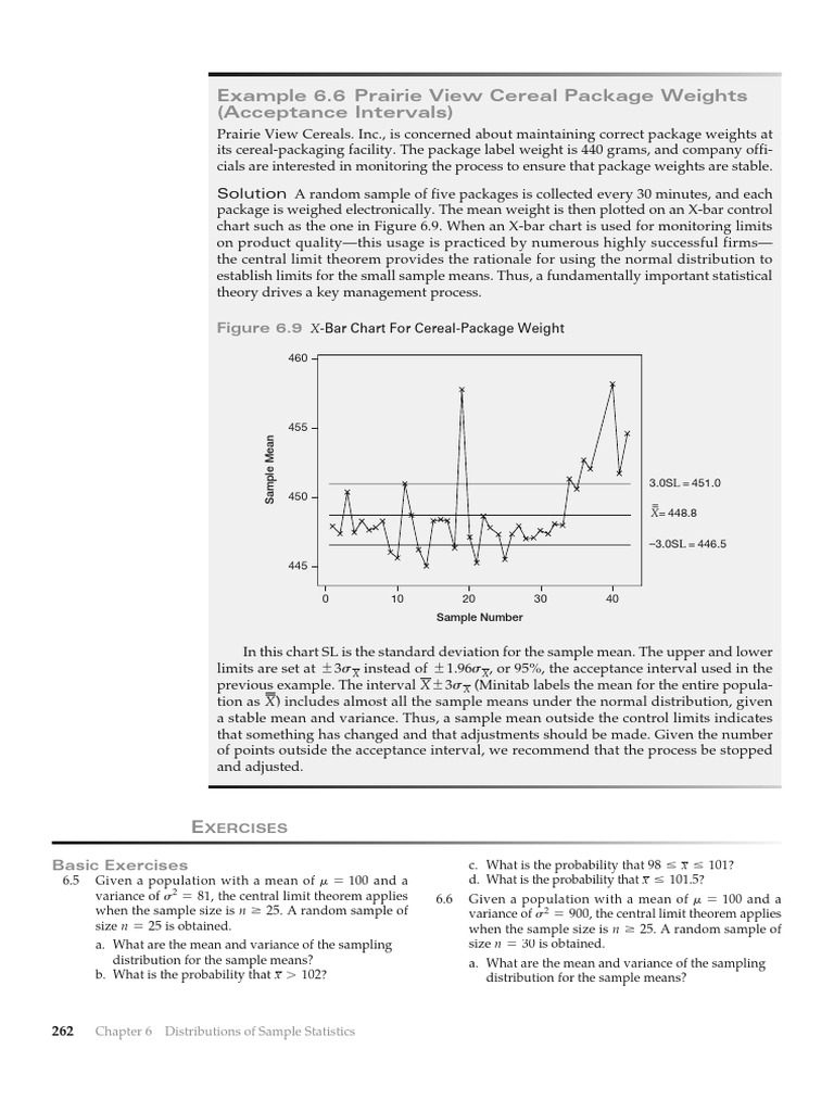 Chapter 6 - Problems Set 1 - Sampling Distributions of Sample Means ...