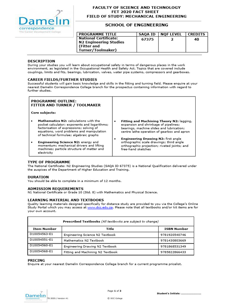 N2 Engineering Studies Overview | PDF | Textbook | Engineering