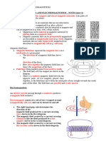 Summary Notes - Topic 6 Magnetism and Electromagnetism - Edexcel Physics IGCSE