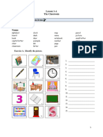 Lesson 1-A Classroom Items