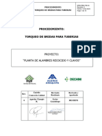 Procedimiento - Torqueo de Bridas para Tuberias