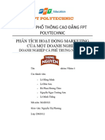 Trường Phổ Thông Cao Đẳng Fpt Polytechnic: Phân Tích Hoạt Động Marketing Của Một Doanh Nghiệp