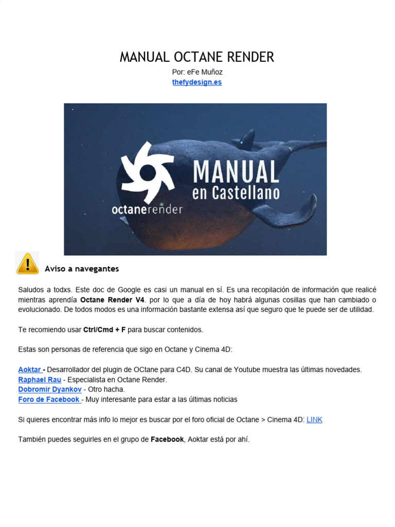 Manual de Octane Render ESP - Theflydesign - Es | PDF | Color ...
